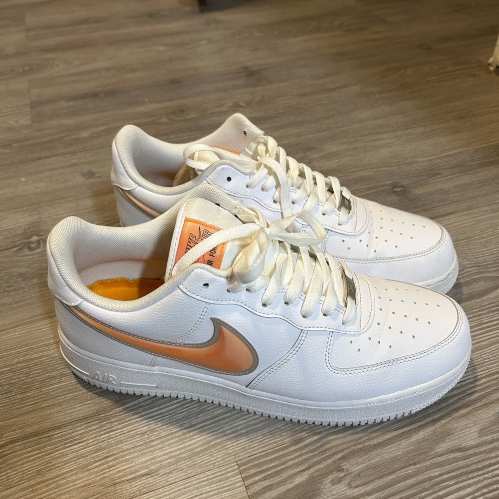 Nike White and Orange Sneakers